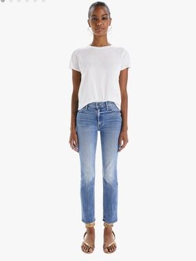 MOTHER The Mid Rise Dazzler Ankle Jeans- Light Wash